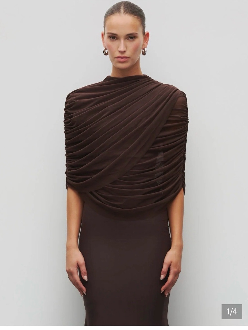 NWT HEIRESS Draped SHEER  WRAP